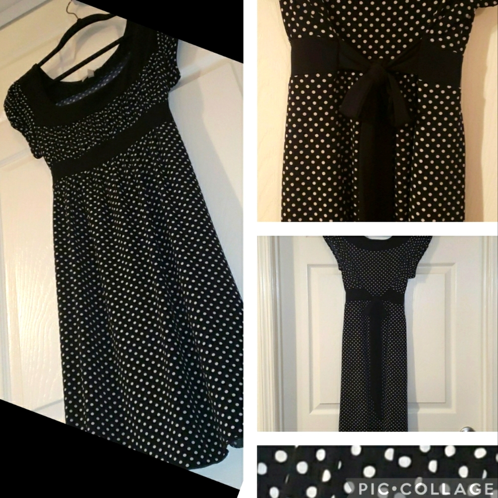 Black white Polka-dot Dress